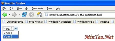 带有选择框的简单示例程序