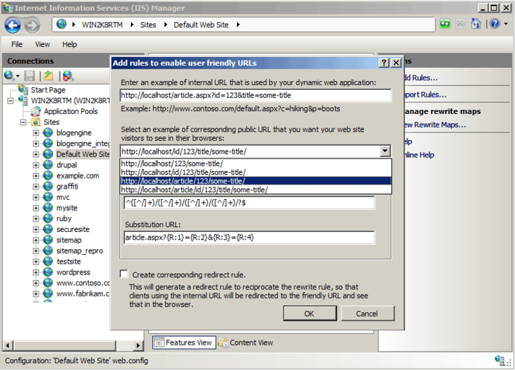 ʹ΢ URL Rewrite Module IISα̬_IIS_ѧԺ - kδ֪δ䵡 - kδ֪δ䵡Ĳ